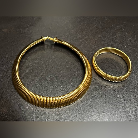 Monet Jewelry - Vintage Monet Gold Necklace and Bracelet Set